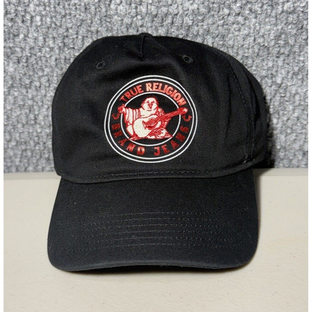 True Religion Hat‎ Buddha Foil Adjustable Cap Black & Red One Size Brand New